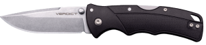Cold Steel CSFLC3SPSSZ Verdict  EDC 3" Tanto Plain Folding 4116 Krupp SS Blade  Black Textured GFN Handle