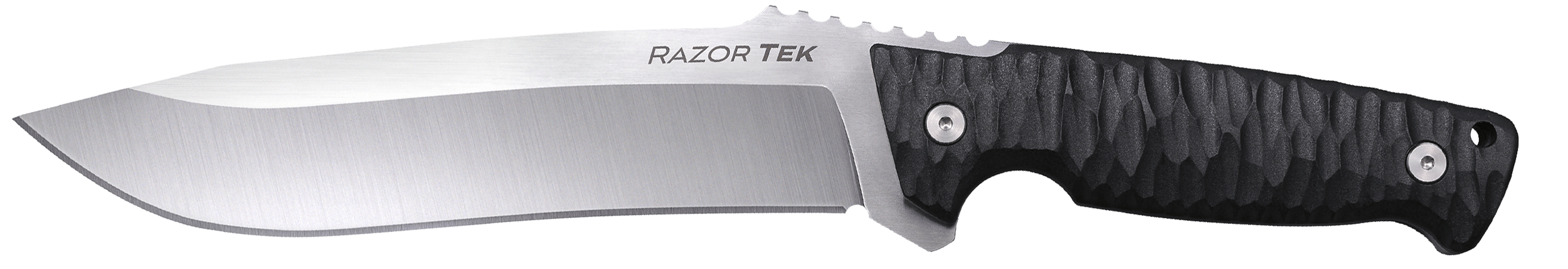 Cold Steel CSFX65RZR Razor Tek EDC 6.50" Fixed Clip Point Plain Satin 4116 Krupp SS Blade 6.13" Black Textured