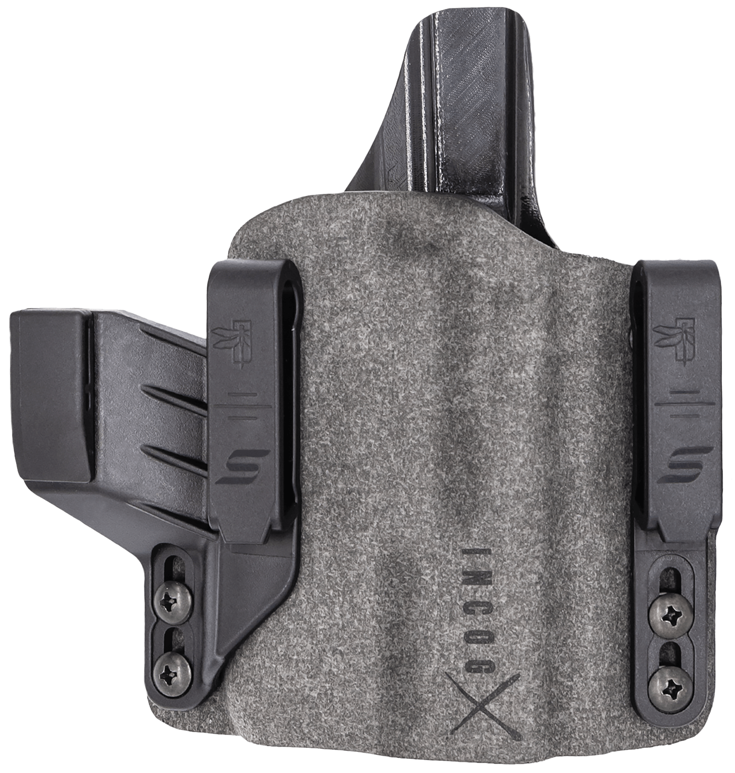 Safariland INCOG0835A0CX261 IncogX IWB Black/Gray Boltaron Belt Clip Fits Glock 17/19 Right Hand