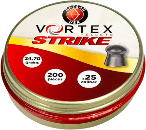 Hatsan USA HA90642 Vortex Strike Pellets 25Cal Lead Domed 200 Pellets