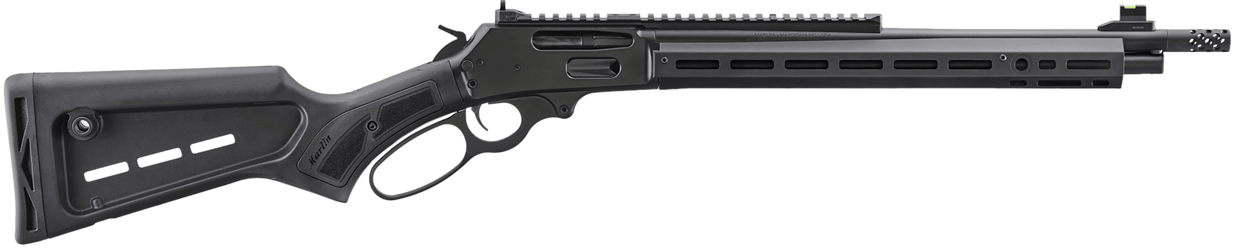Marlin 70902 336 Dark 30-30 Win 5+1 16.17" Graphite Black Cerakote Steel Threaded Barrel Graphite Black Cerakote Picatinny Rail Steel Receiver M-LOK Handguard Black Polymer Adjustable Stock