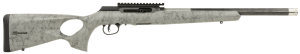 Savage Arms 47253 A Series TimberLite 22LR 10+1 18" Black Threaded Carbon Fiber/SS Barrel  Black Picatinny Rail Steel Receiver  Gray w/Black Webbing Synthetic Fixed Thumbhole Stock