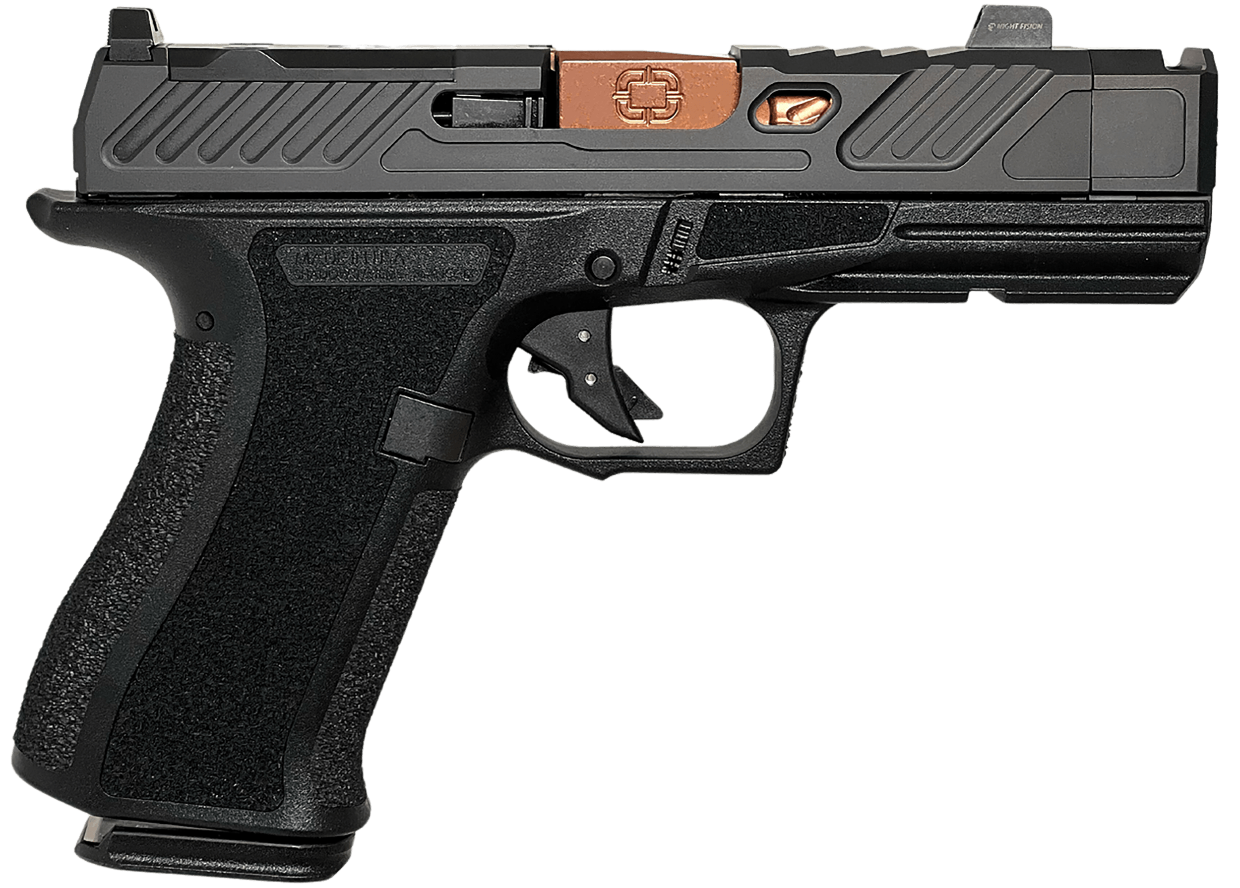 Shadow Systems SS-5211 CR920XP Compensator Sub-Compact Frame 9mm Luger 15+1 3.65" Compensated/Match Grade Spiral Barrel Black Nitride Optic Cut/Serrated/Window Cut Slide Black Polymer Frame w/Beavertail & Picatinny Rail