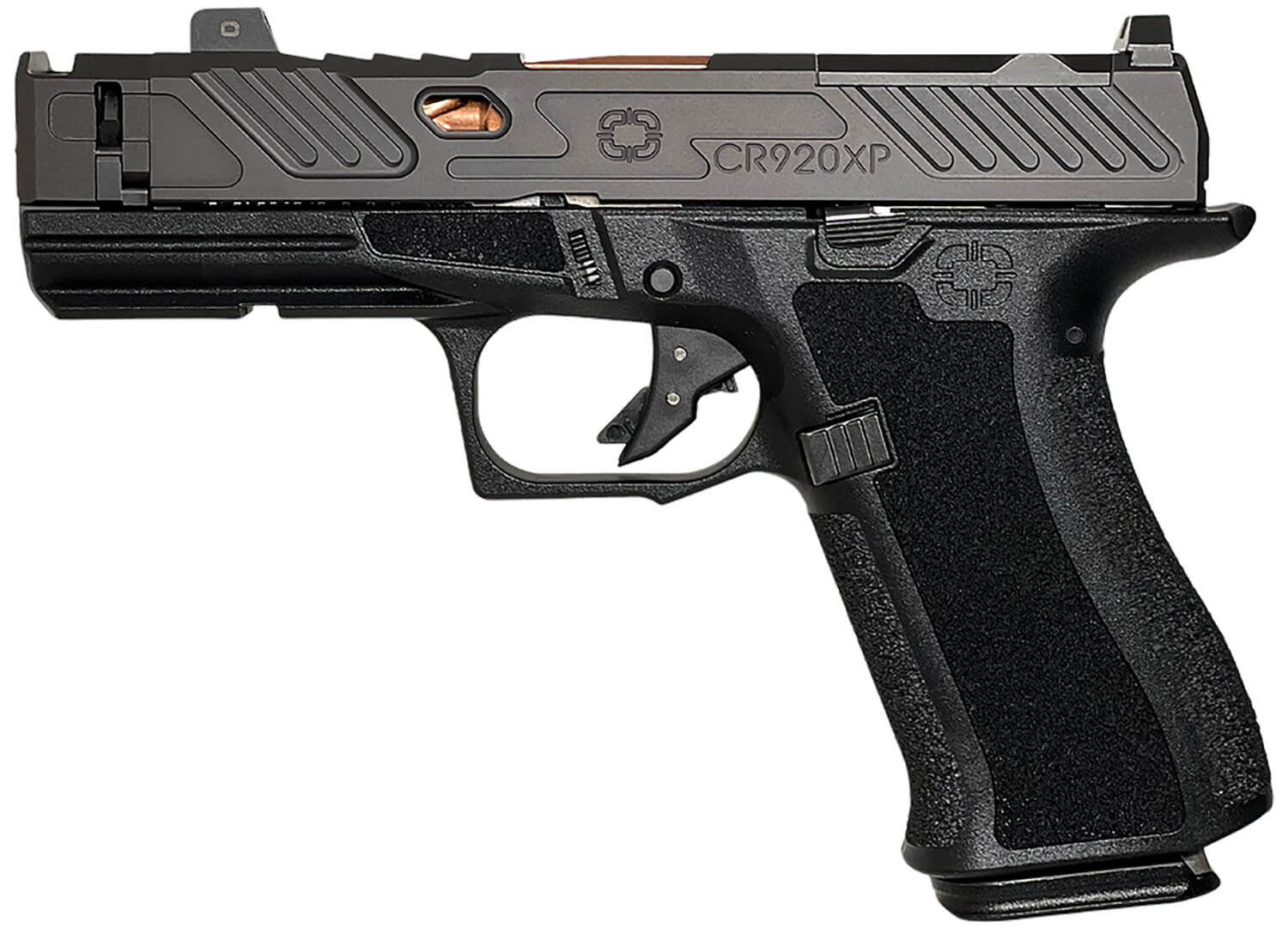 Shadow Systems SS-5211 CR920XP Compensator Sub-Compact Frame 9mm Luger 15+1 3.65" Compensated/Match Grade Spiral Barrel Black Nitride Optic Cut/Serrated/Window Cut Slide Black Polymer Frame w/Beavertail & Picatinny Rail - Image 2
