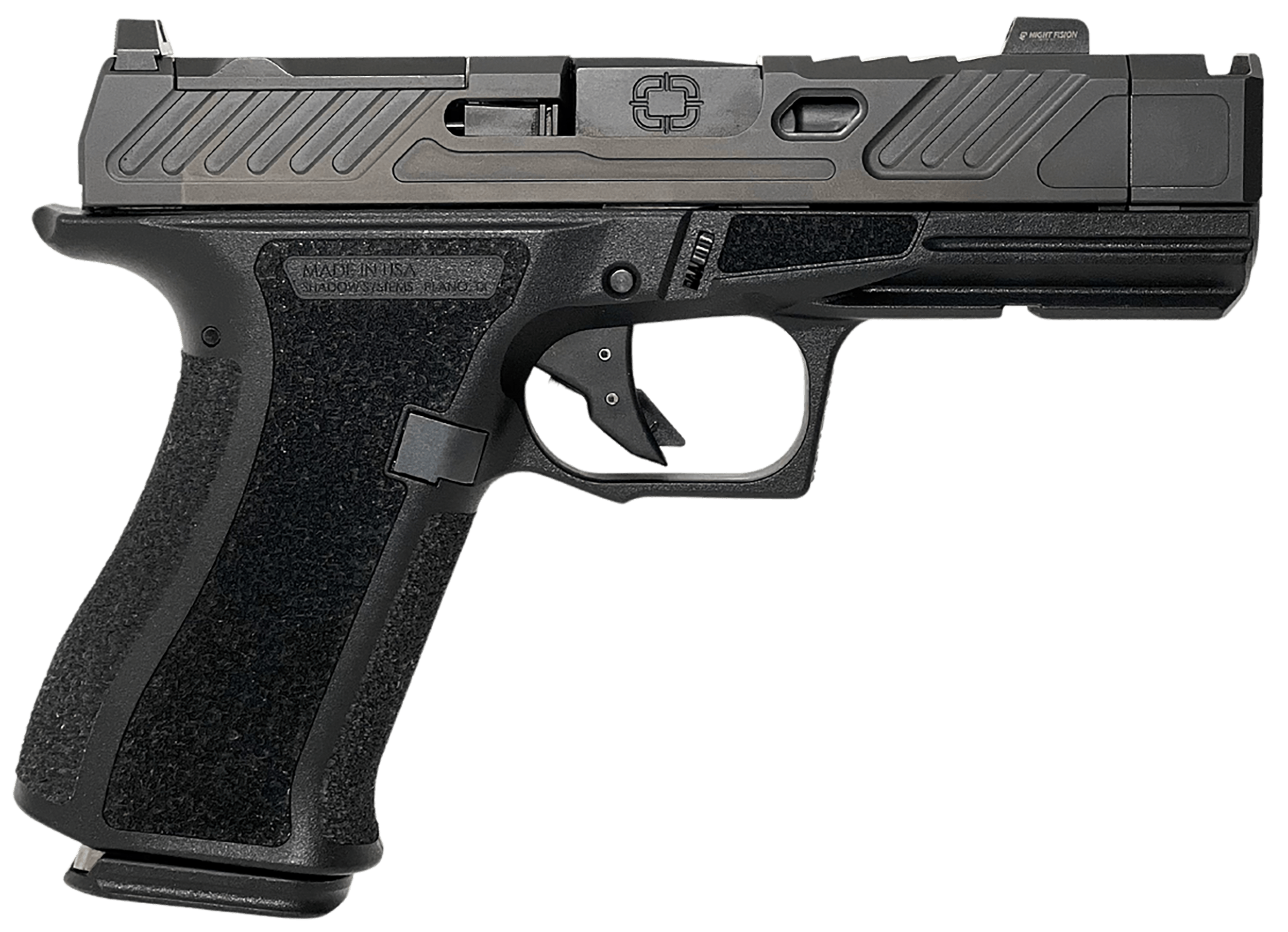 Shadow Systems SS-5212 CR920XP Compensator Sub-Compact Frame 9mm Luger 15+1 3.65" Bronze TICN Compensated/Match Grade Spiral Barrel Black Nitride Optic Cut/Serrated/Window Cut Slide Black Polymer Frame w/Beavertail & Picatinny Rail