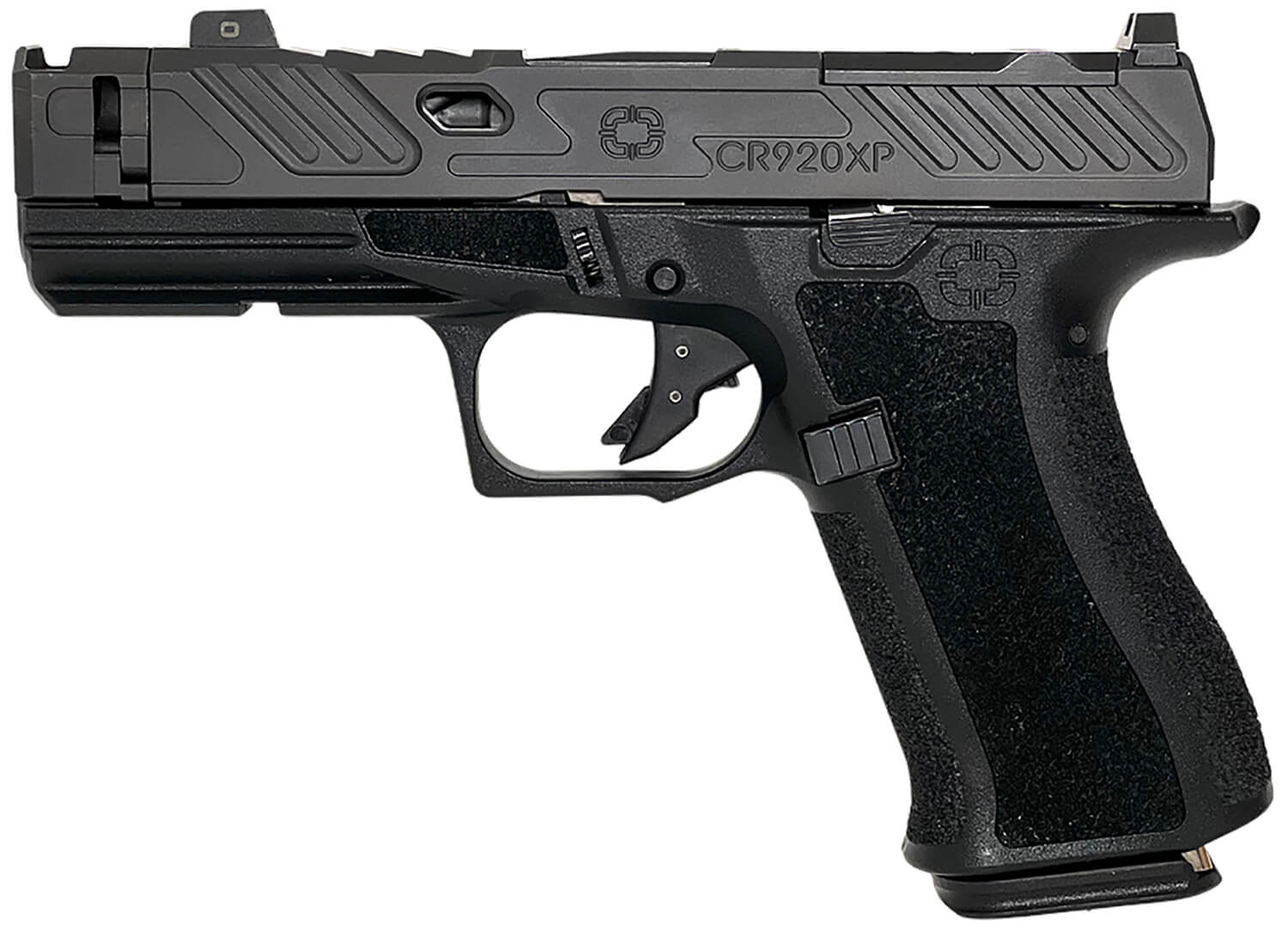 Shadow Systems SS-5212 CR920XP Compensator Sub-Compact Frame 9mm Luger 15+1 3.65" Bronze TICN Compensated/Match Grade Spiral Barrel Black Nitride Optic Cut/Serrated/Window Cut Slide Black Polymer Frame w/Beavertail & Picatinny Rail - Image 2