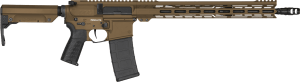 CMMG 55A9D0BMB Resolute MK4 5.56x45mm 30+1 16.10" Black Nitride Medium Taper Threaded Barrel Midnight Bronze Cerakote Picatinny Rail Aluminum Receiver EML 15" M-LOK Handguard Midnight Bronze Synthetic CMMG 6 Position RipStock CMMG Zeroed Grip