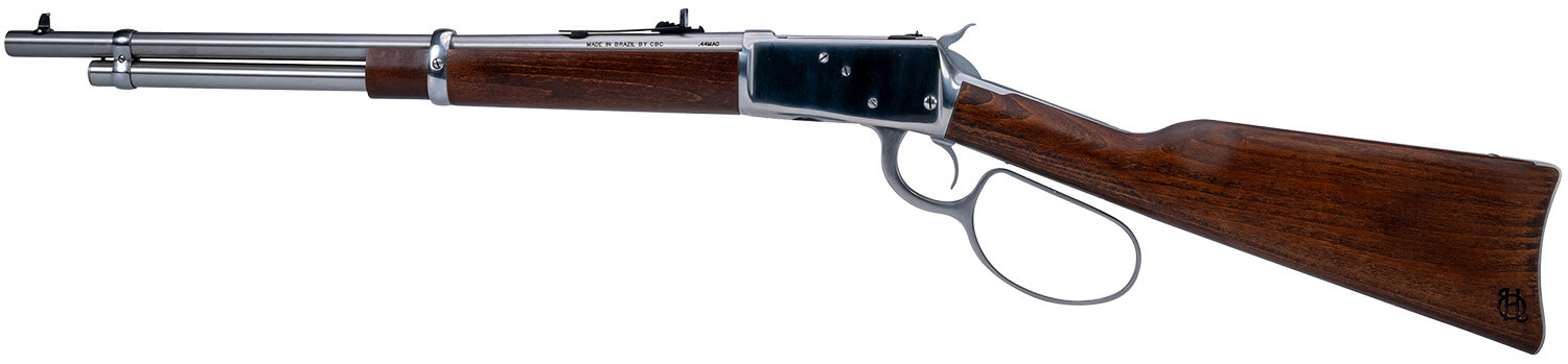 Heritage Mfg H92044189 92 Ranch Hand 44 Mag 8rd 18" Stainless Polished Barrel Stainless Polished Receiver Fixed Hardwood Stock - Image 2
