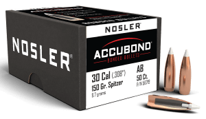 Nosler 56719 AccuBond 30 Cal .308 150 gr Spitzer Point Boat Tail/ 50rd Box