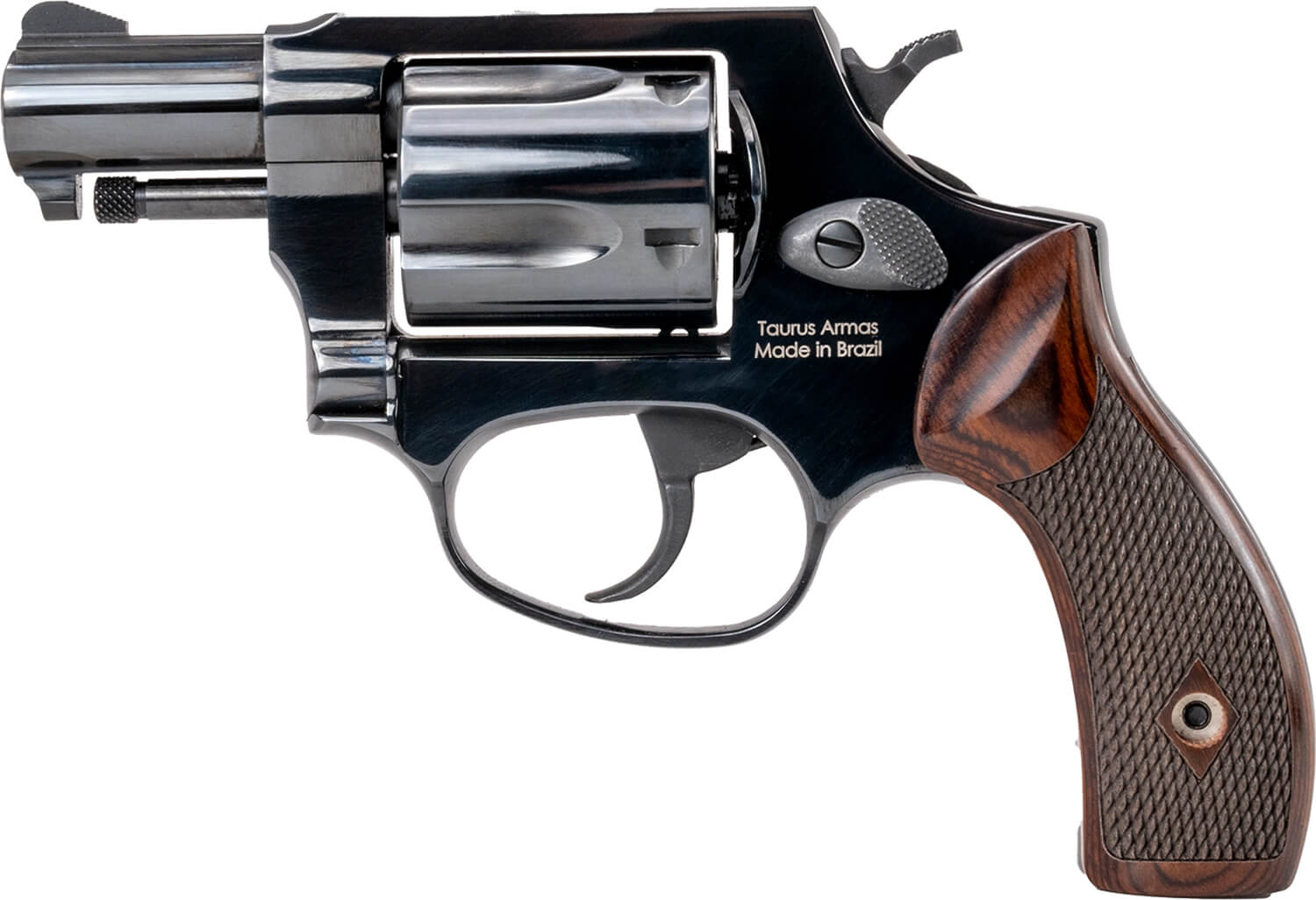 Heritage Mfg HR38B2W Roscoe Small Frame 38 Special +P 5rd 2" Black Polished Alloy Steel Barrel & Cylinder Black Polished Carbon Steel Frame Wood Grip Transfer Bar Safety - Image 2