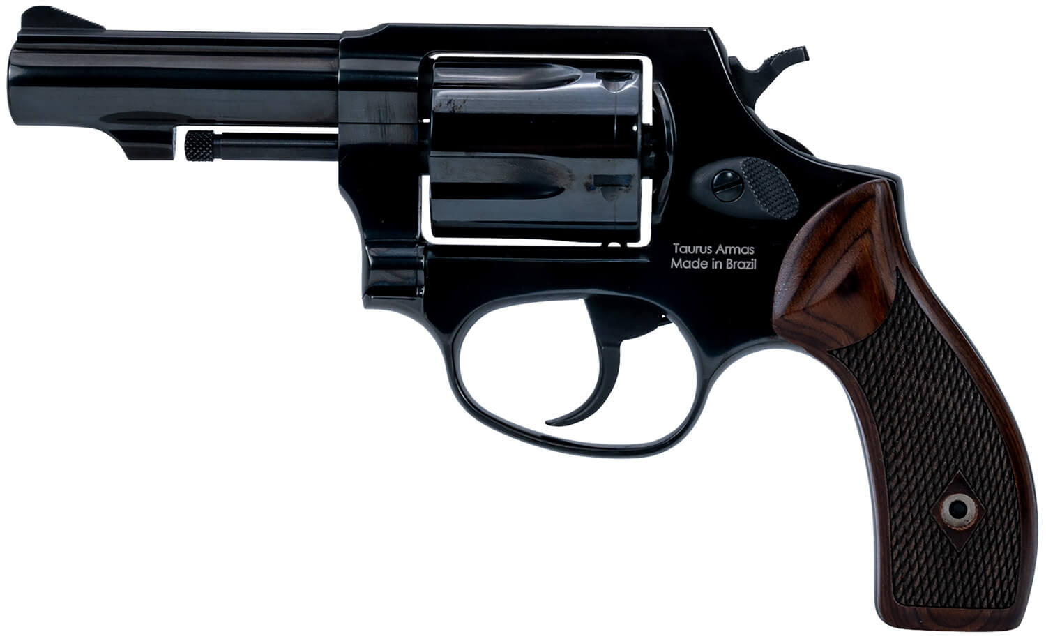 Heritage Mfg HR38B3W Roscoe Small Frame 38 Special +P 5rd 3" Black Polished Alloy Steel Barrel & Cylinder Black Polished Carbon Steel Frame Wood Grip Transfer Bar Safety - Image 2