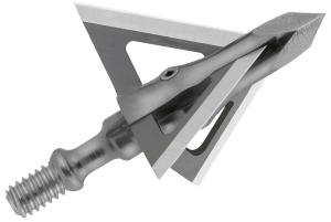 Muzzy 290 Trocar Broadhead 3-Blade Trocar Tip Solid Stainless Steel Ferrule Blades 100 gr/3 Per Pack