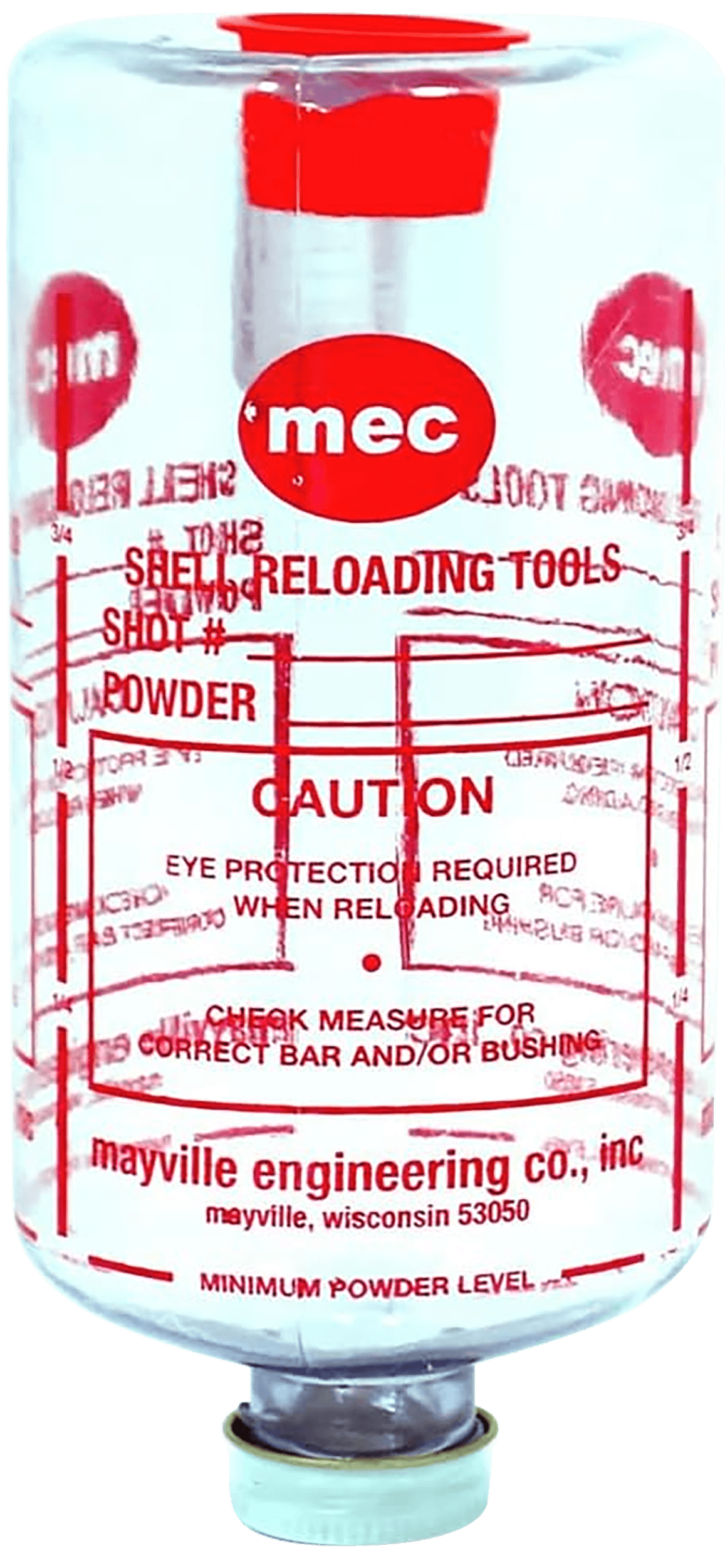 MEC Outdoors 301L13X Replacement Bottle Size Small Clear Hard Plastic