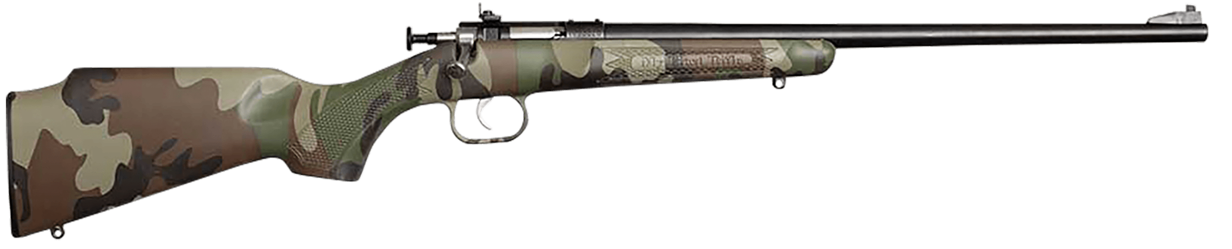 Crickett KSA2170 My First Rifle Gen2 22 S/L/LR Single Shot 16.10" Blued Barrel & Receiver M81 Woodland Camo Synthetic Fixed Stock EZ Loader