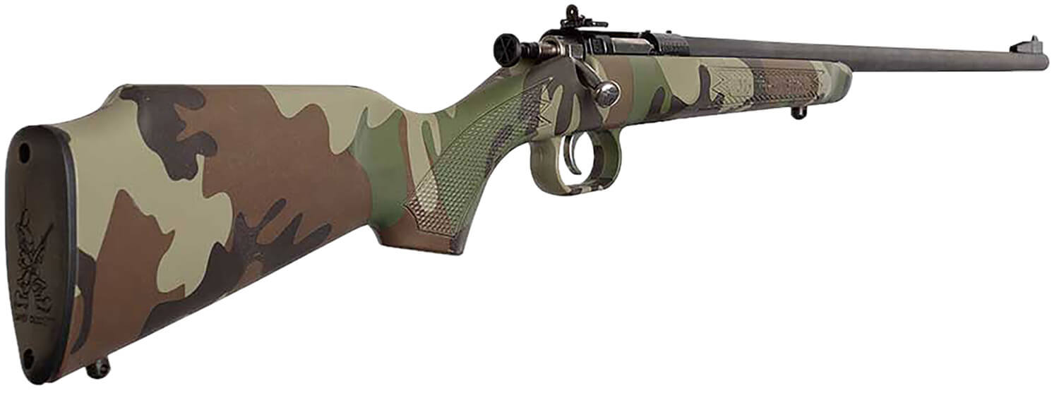 Crickett KSA2170 My First Rifle Gen2 22 S/L/LR Single Shot 16.10" Blued Barrel & Receiver M81 Woodland Camo Synthetic Fixed Stock EZ Loader - Image 2