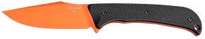 Hogue 35864 Extrak 3.30" Fixed Clip Point Plain Blaze Orange Cerakote CPM M4 Tool Steel Blade Black Textured G10 Scales Handle