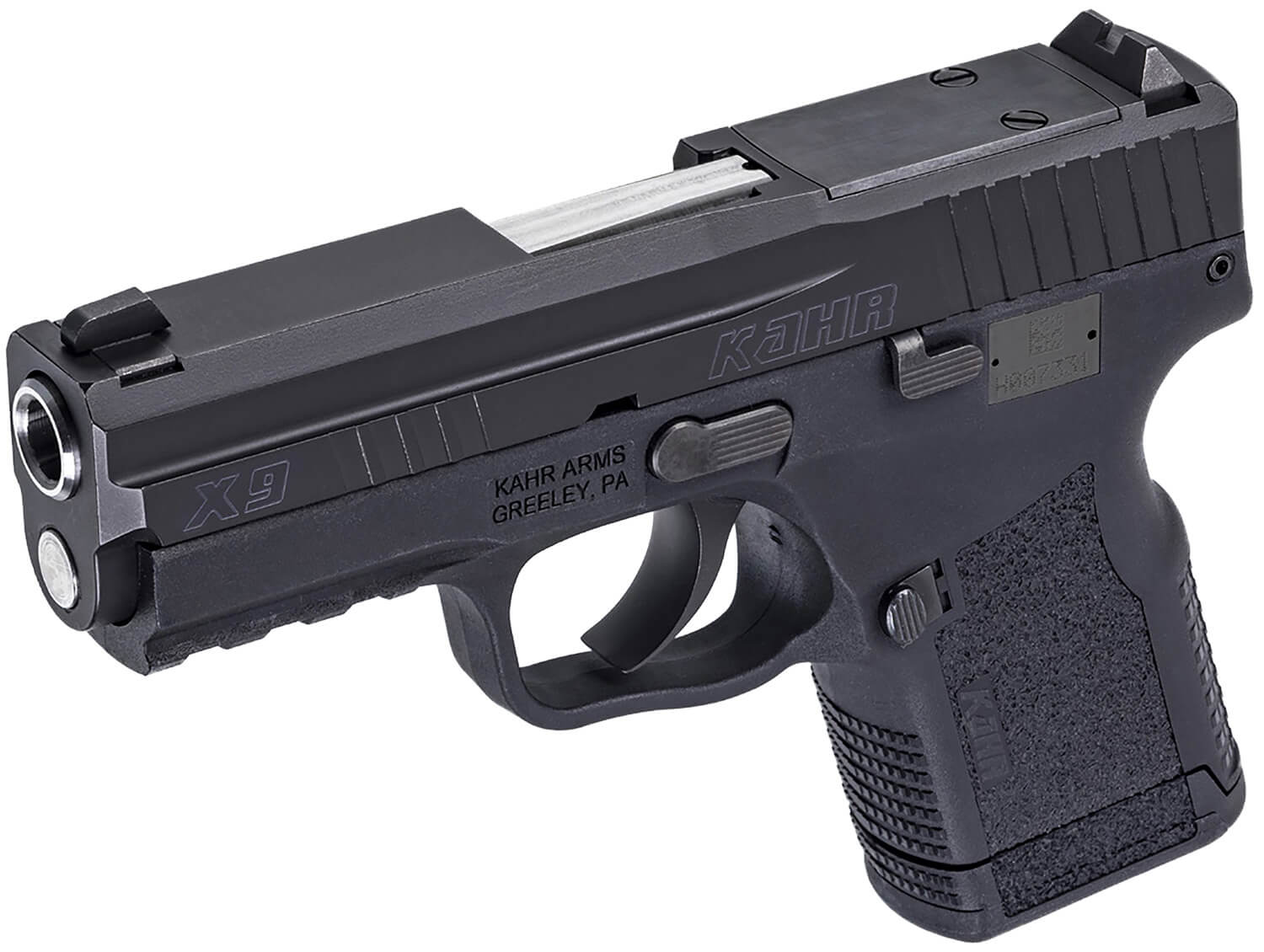 Kahr Arms KX9094RD10 X9 9mm Luger 10+1 3.54" Stainless Steel Barrel Blackened Optic Ready/Serrated Stainless Steel Slide Black Polymer Frame w/Picatinny Rail - Image 2