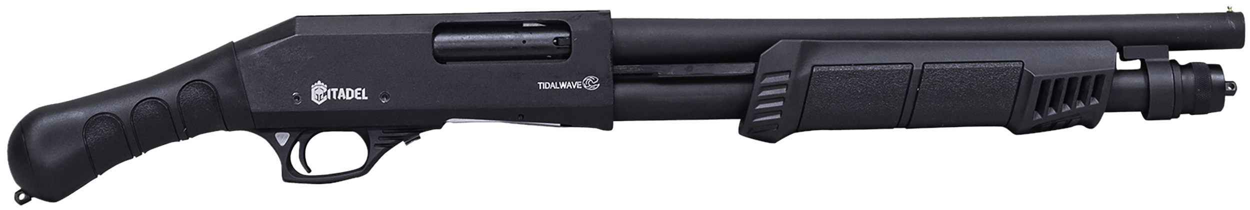 Citadel CBTW1214 Boss Tidalwave 12 Gauge Pump 3" 5+1 14.75" Black Bore Barrel Black Receiver w/3/8" Dovetail Fixed Black Synthetic Stock