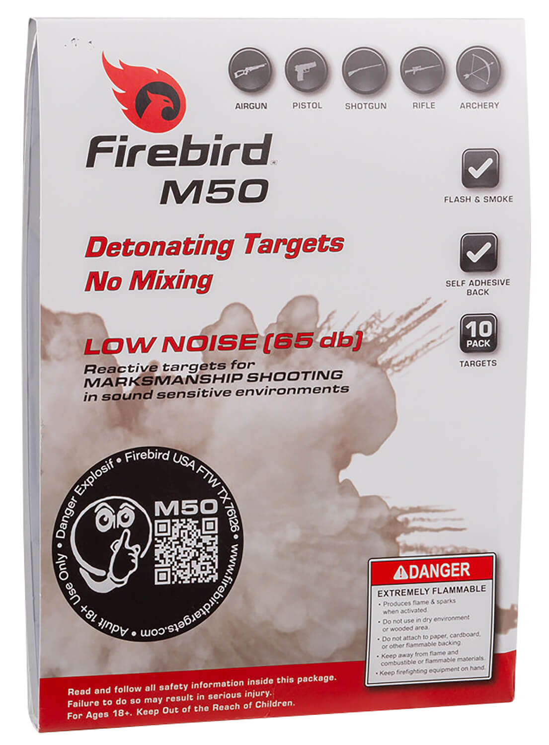 Firebird USA M50 Moderated Moving Trajectory/Static Universal Firearm 50mm/ 10 Pack - Image 2