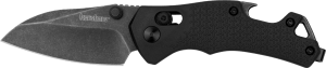 Kershaw 8337 Craze EDC 2.35" Folding Reverse Tanto Plain Blackwash 8Cr13MoV SS Blade Black Textured GFN Handle