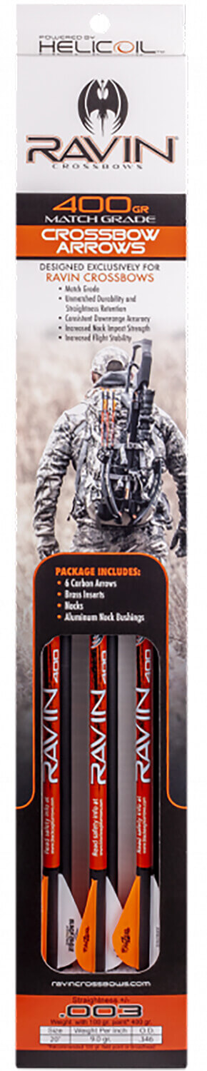 Ravin Crossbows R138 Arrows 400GR .003" 6 Pack - Image 2