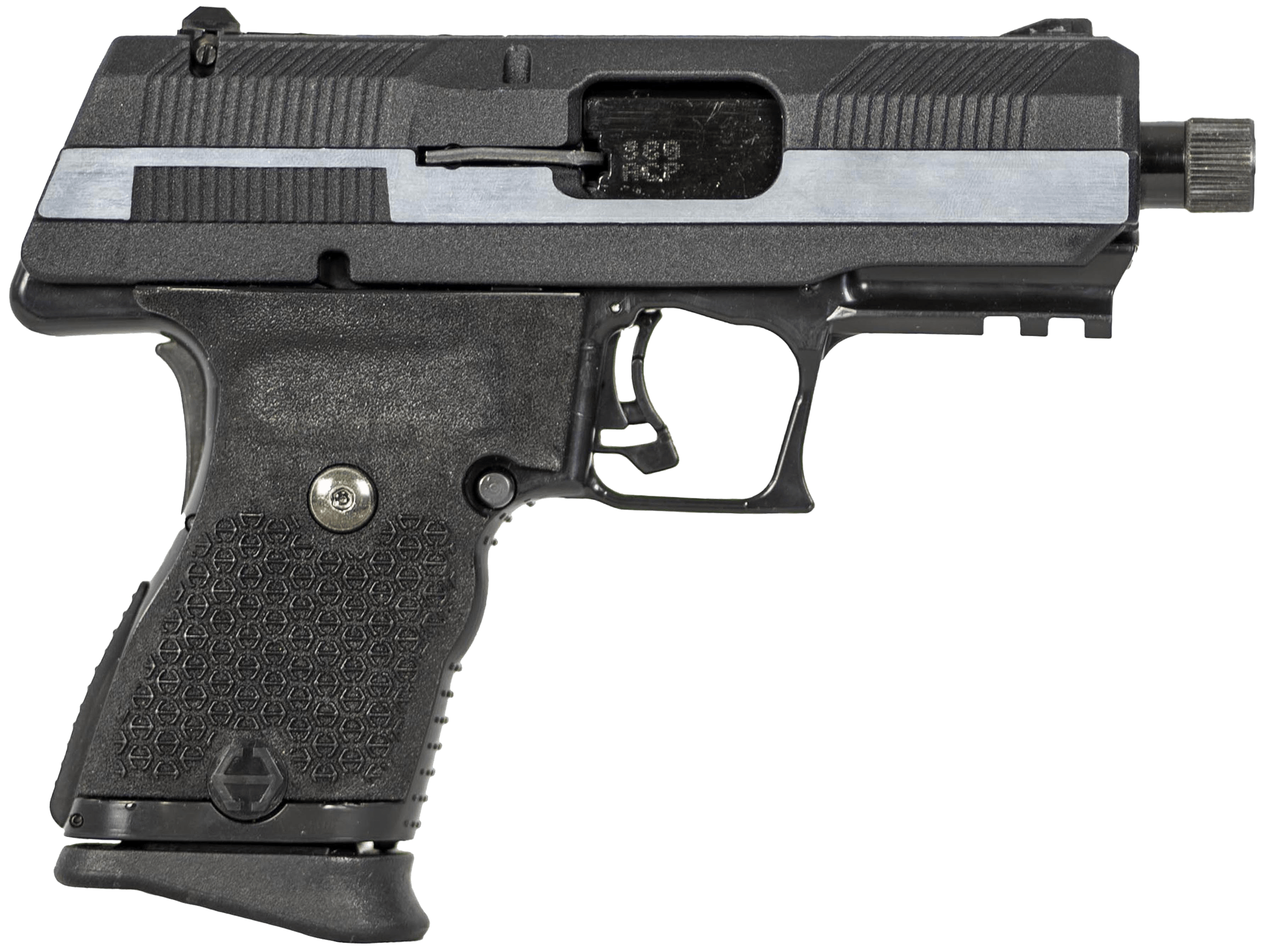 Hi-Point YC380CF YC380 380 ACP 10+1 3.93" Black Threaded Barrel Black/Chrome YC9 Styled/Serrated Steel Slide Black Polymer Frame w/Picatinny Rail Black Plastic Grip