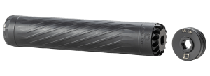 Anechoic X35LB Anechox 35L 35Cal/338Lapua/338/35Magnums Black Stainless Steel/Titanium 1 3/8"x24 w/ 1/2"x28 DTA