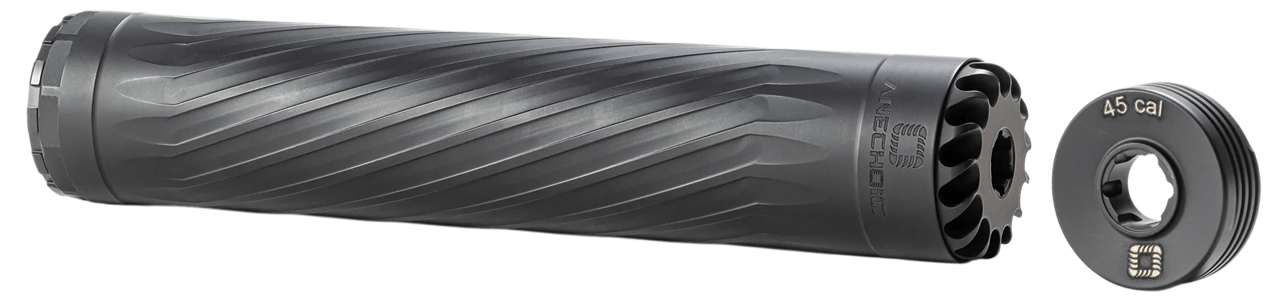 Anechoic X45LB Anechox 45L 45CAl/458WinMag Black Stainless Steel/Titanium 1 3/8"x24 w/ 5/8"x24 DTA