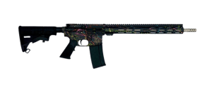 Great Lakes Firearms GL15223BLK AR-15 Splatter Series 223 Wylde 30+1 16" Black Nitride Threaded Barrel Splatter Cerakote Picatinny Rail Aluminum Receiver 1M-LOK Handguard Adjustable Black Synthetic Stock Mil-Spec Grip
