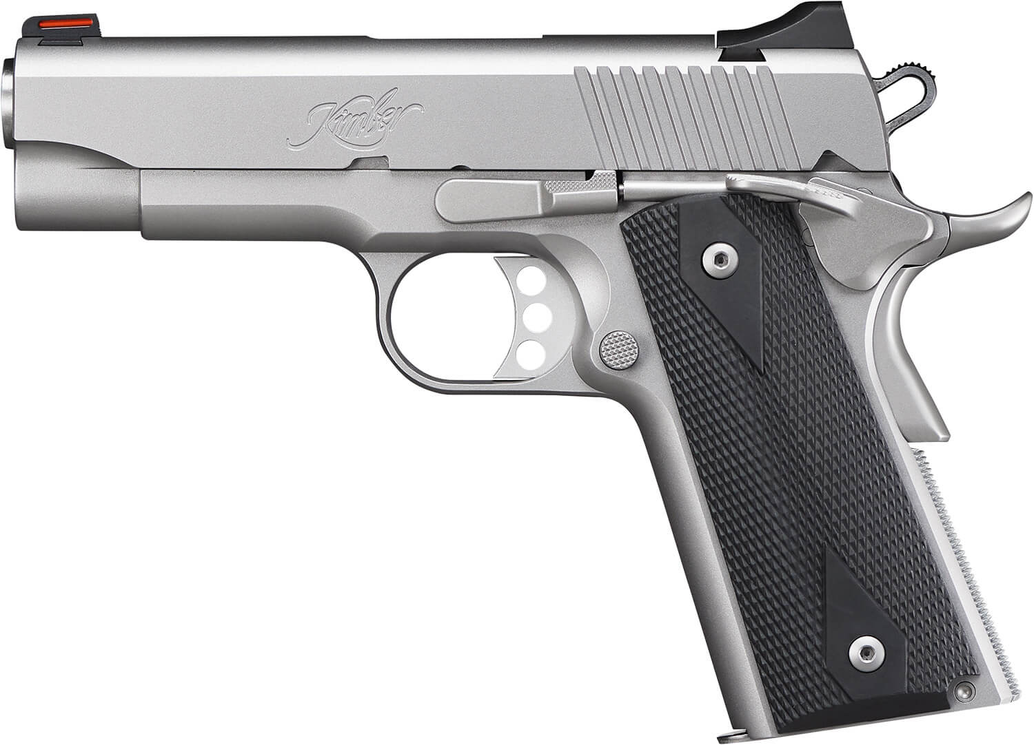 Kimber Mfg Inc 3200044CA Pro Carry HD II (CA) 38 Super 9+1 4" Stainless Steel Slide Satin Silver Black Synthetic Double Diamond Checkering Grip - Image 2