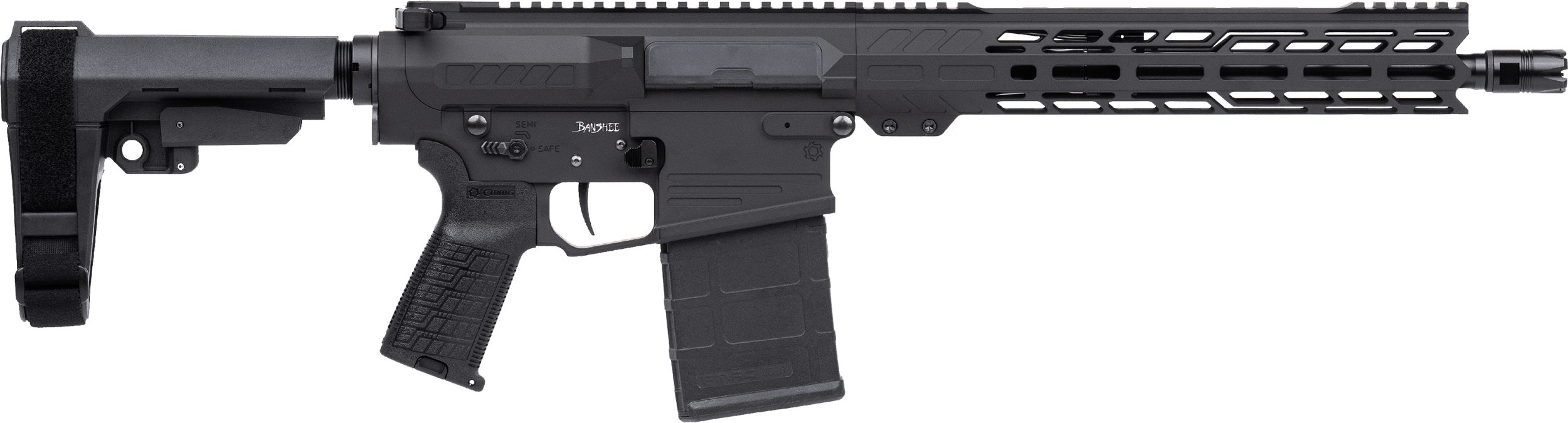 CMMG 33A030C-AB Banshee Armor Black 8.6 Blackout 20rd 12.50" Black Nitride 11" M-LOK Handguard 7075-T6 Aluminum CMMG Zeroed Grip