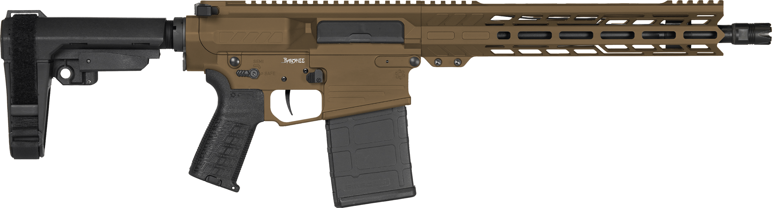 CMMG 33A030C-MB Banshee Armor Black 8.6 Blackout 20rd 12.50" Black Nitride 11" M-LOK Handguard 7075-T6 Aluminum CMMG Zeroed Grip