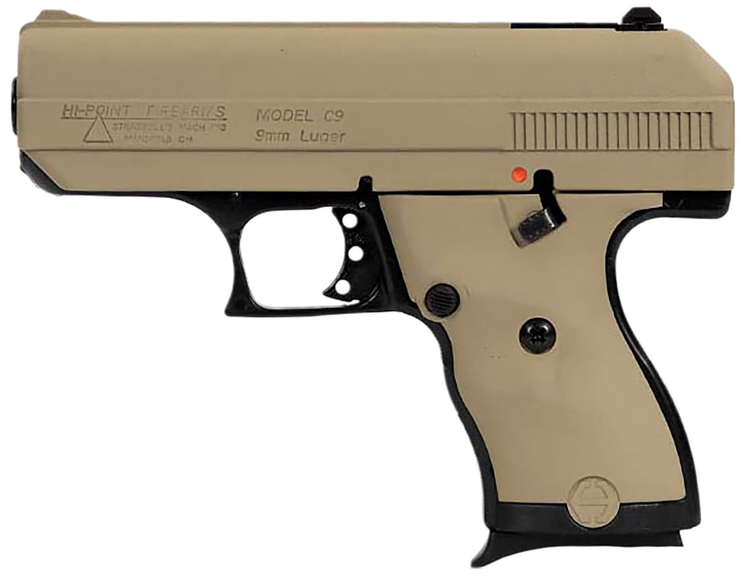 Hi-Point 916FDE C9 9mm Luger 8+1 3.50" Steel Barrel FDE Serrated Slide FDE Polymer Frame/Grips - Image 2