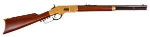 Cimarron CA221 1866 Yellowboy Short 38 Special 10+1 20″ Blued Octagon Barrel  Brass Receiver  Fixed Walnut Stock