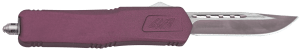 Great Lakes Firearms GLKMDSMTCHY GLFA Medium 3.50" OTF Plain Steel Blade Black Cherry Cerakote Aluminum Handle