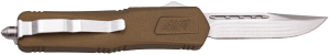 Great Lakes Firearms GLKMDSMTBRZ GLFA Medium 3.50" OTF Plain Steel Blade Bronze Cerakote Aluminum Handle