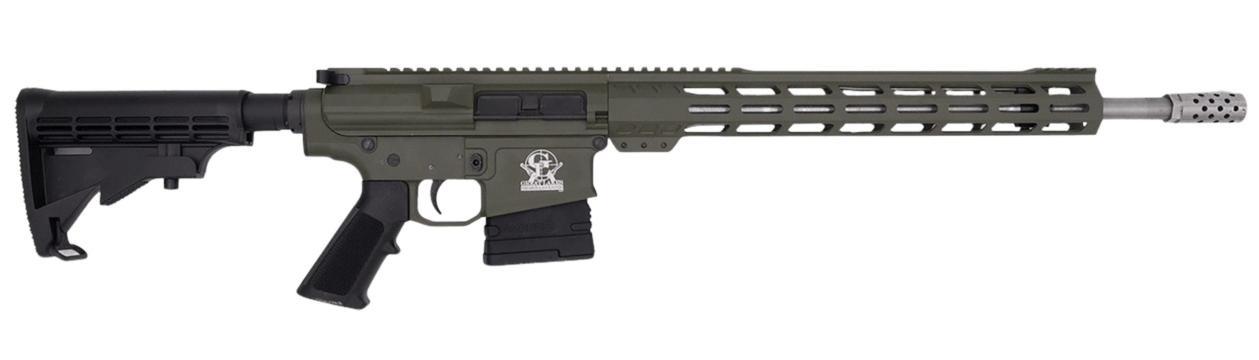 Great Lakes Firearms GL10308SSODG AR-10 308 Win 10+1 18" Stainless Threaded Barrel OD Green Cerakote Aluminum Receiver w/Picatinny Rail M-LOK Handguard Adjustable Mil-Spec Black Synthetic Buttstock Mil-Spec Grip