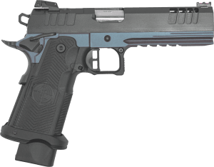 Great Lakes Firearms GL1911DS9FSSBLU Synergy 1911 DS 9mm Luger 20+1 5" Stainless Match Grade Barrel Black Cerakote Optic Cut/Serrated Stainless Steel Slide Blue Titanium Cerakote Stainless Steel Frame w/Picatinny Rail Textured Grip