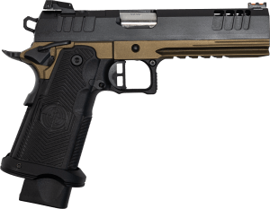 Great Lakes Firearms GL1911DS9FSSBRZ Synergy 1911 DS 9mm Luger 20+1 5" Stainless Match Grade Barrel Black Cerakote Optic Cut/Serrated Stainless Steel Slide Bronze Cerakote Stainless Steel Frame w/Picatinny Rail Textured Grip