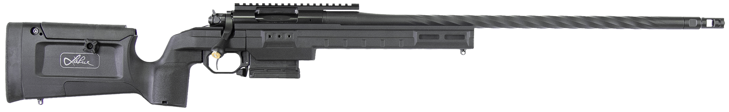 Larue Tactical LTKRGSIETE300WSM24BLK Siete Magnum 300 WSM 3+1 24" Black Match Grade Threaded Barrel Picatinny Rail Receiver Black Larue KRG Bravo Synthetic Stock A-PEG Grip