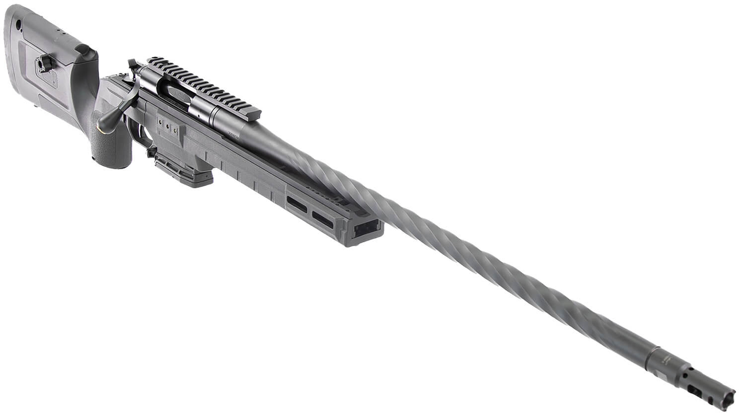 Larue Tactical LTKRGSIETE300WSM24BLK Siete Magnum 300 WSM 3+1 24" Black Match Grade Threaded Barrel Picatinny Rail Receiver Black Larue KRG Bravo Synthetic Stock A-PEG Grip - Image 3