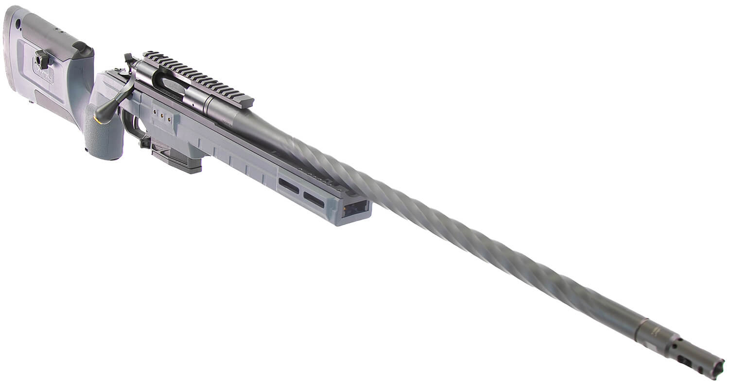 Larue Tactical LTKRGSIETE65PRC24GRY Siete 6.5 PRC 3+1 24" Black Spiral Fluted Threaded Barrel Picatinny Rail Receiver Gray Larue KRG Bravo Synthetic Stock A-PEG Grip - Image 3