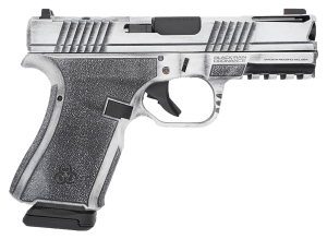 Black Rain Ordnance FLP9MMWB Frontline+ Compact Frame 9mm Luger 15+1 4" Black Nitride Ported Steel Barrel Bright White Battleworn Optic Ready/Ported/Serrated Stainless Steel Slide & Polymer Frame w/Picatinny Rail Black Polymer Grip