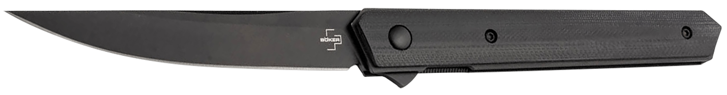 Boker 01BO339 Plus Kwaiken Air Pocket 3.54" Plain Black G10 Handle