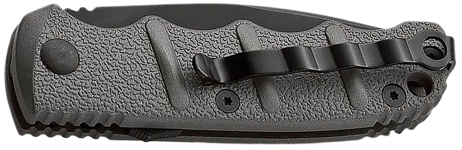 Boker 01KALS96 Kalashnikov 2.52" Drop Point Plain/Serrated Black D2 Steel Blade Gray Aluminum Handle - Image 2