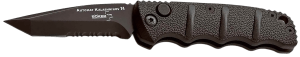 Boker 01KALS98  Kalashnikov Pocket 2.52" Tanto Plain D2 Steel Blade Black Aluminum Handle