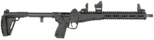 Kel-Tec SUB2K9GLKBLKD SUB2000 Defender w/Optic 9mm Luger 15+1 16.15" Black Steel Barrel Black Picatinny Rail Aluminum Receiver Strike Industries Brace Polymer Stock Magpul Vertical Grip Viridian RFX-11 Green Dot Glock Magazine Compatible