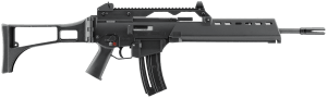HK 81000994 G36 22 LR 20+1 18.13" Black Barrel w/Flash Suppressor Black Receiver w/Picatinny Rail Black Folding Synthetic Stock Black Polymer Grip