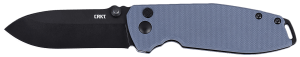 CRKT 2495G SQUID XM 2.95" Folding Plain Black Oxide D2 Steel Blade Gray G10 Handle