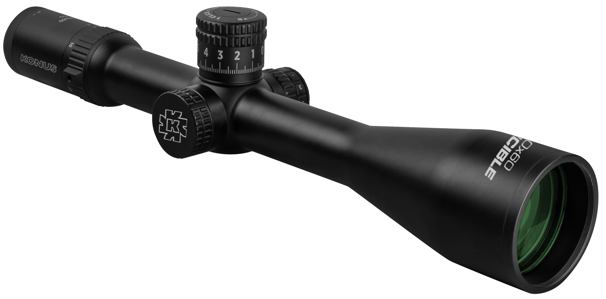 Konus 7177 Invincible 5-50x60 34mm Tube Fine Crosshair w/ Illuminated Dot Reticle